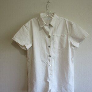 PARKE White Denim L Romper
